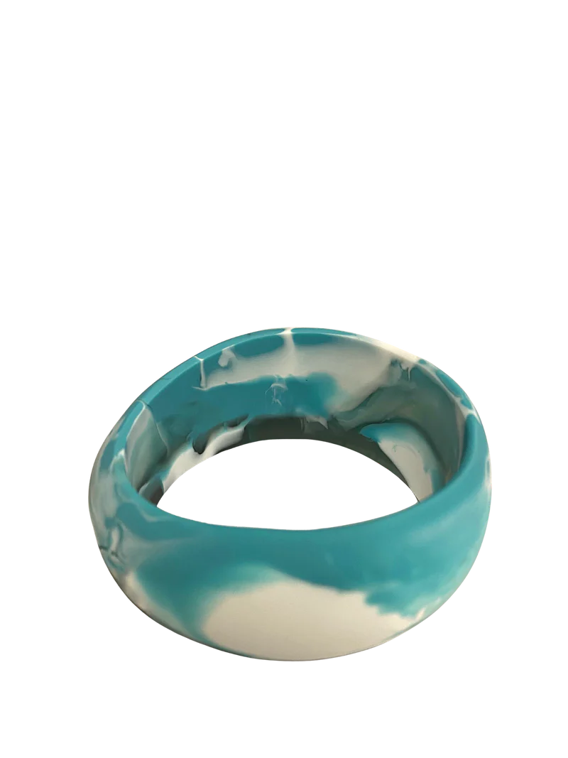 Gaye turquoise blue resin bracelet at Runway Secrets