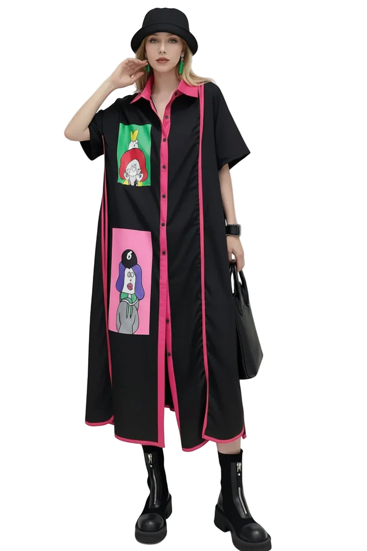 Neon Muse Shirt Dress BY RUNWAY SECRETS