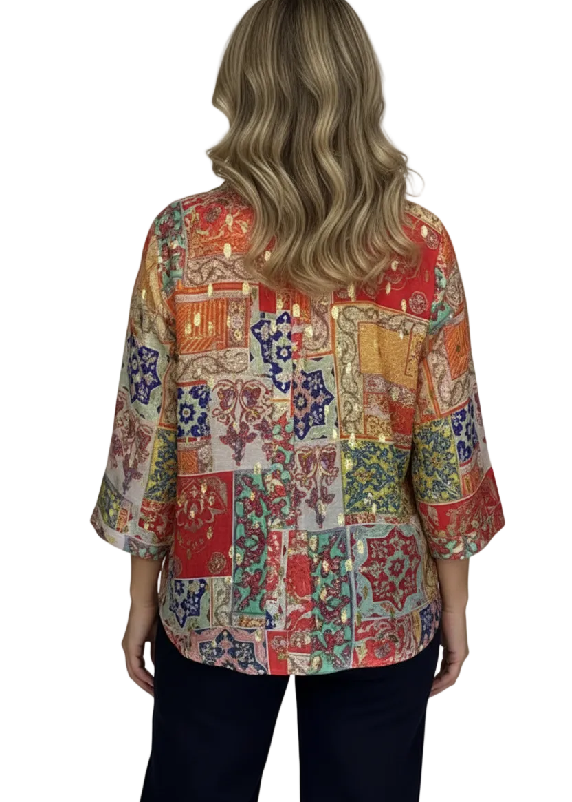 MOSAIC COTTON BAMBOO SHIRT BY TUTTI BELLA