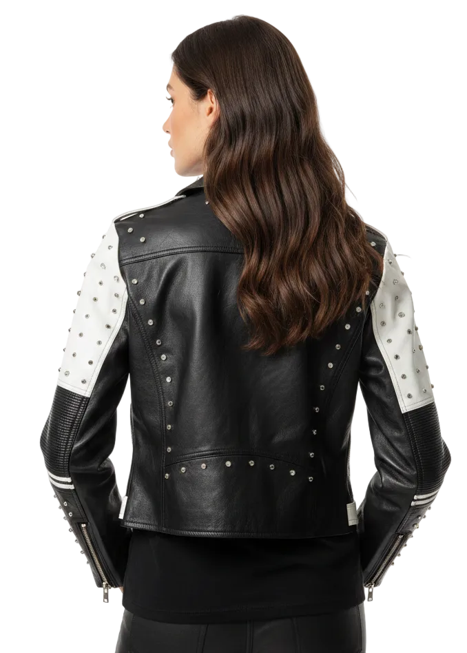 Rebel Luxe Studded Moto Jacket