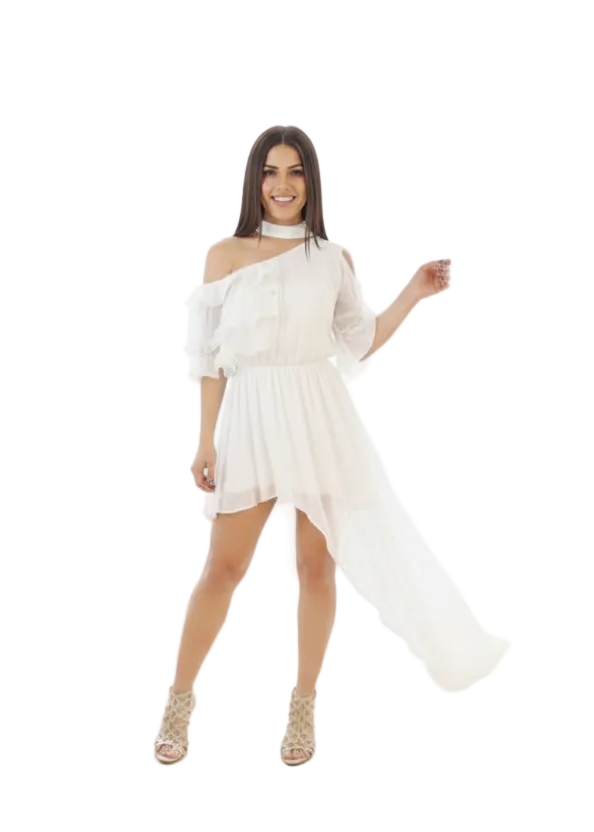 Chiffon asymmetric dress | GOGO DRESS BY RUNWAY SECRETS