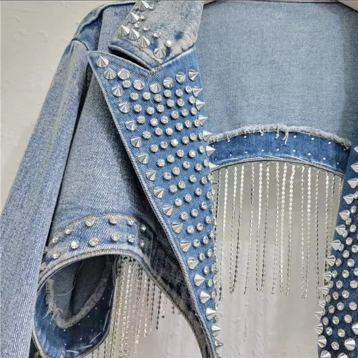 STARDUST  FRINGE DENIM JKT