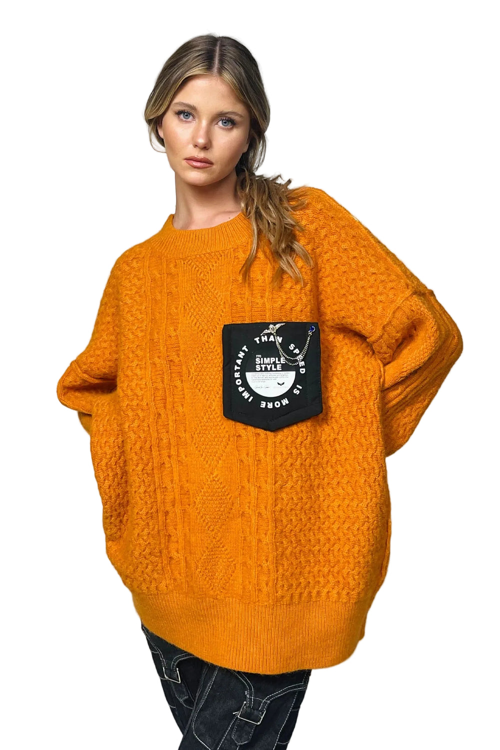 Pocket plain knitted jumper | Runway Secrets