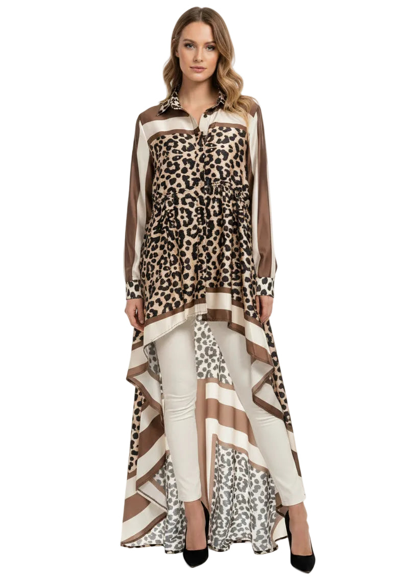 Adva Long Tail Blouse By Runway Secrets