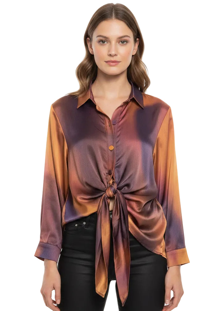 Adva Waist Tie Blouse by Runway Secrets