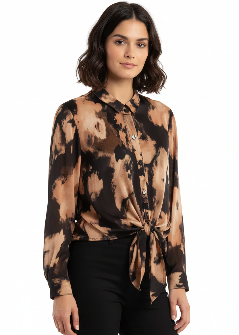 Adva Waist Tie Blouse by Runway Secrets