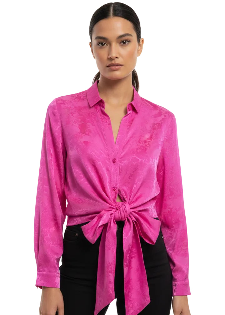 Adva Waist Tie Blouse by Runway Secrets