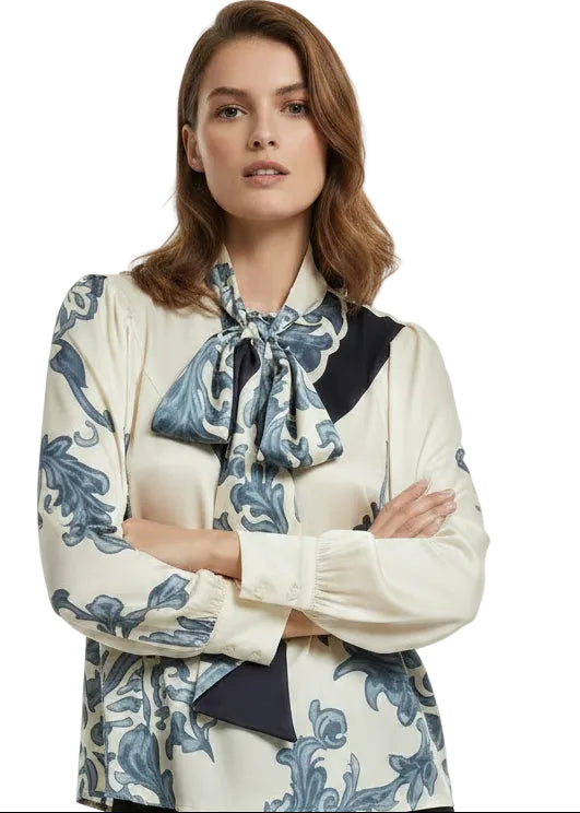 Adva Neck Tie Blouse by Runway Secrets