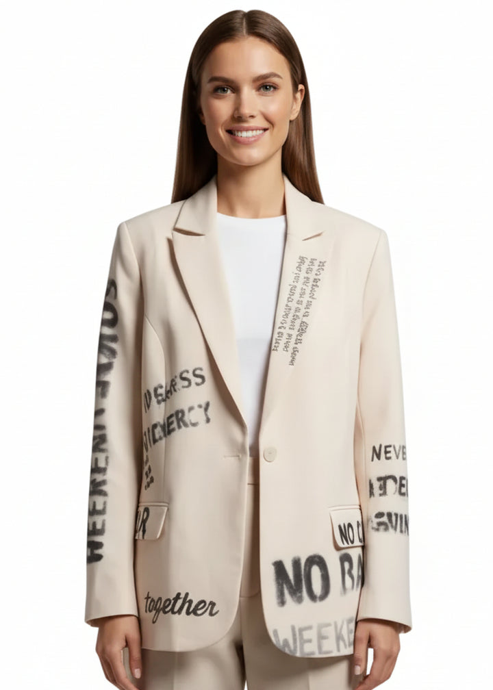 TAILORED GRAPHIC BLAZER BY ANGELA