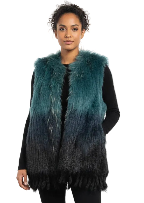 LUXE RABBIT FUR VEST BY RUNWAY SECRETS