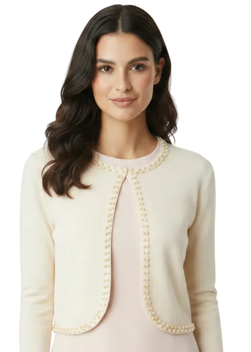 PEARL EDGE KNIT CARDIGAN – BY SAMBARA