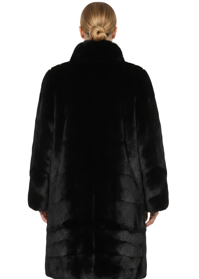 LUXE VELVET FAUX FUR COAT BY FRIA