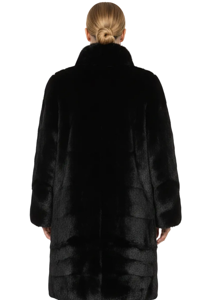 LUXE VELVET FAUX FUR COAT BY FRIA