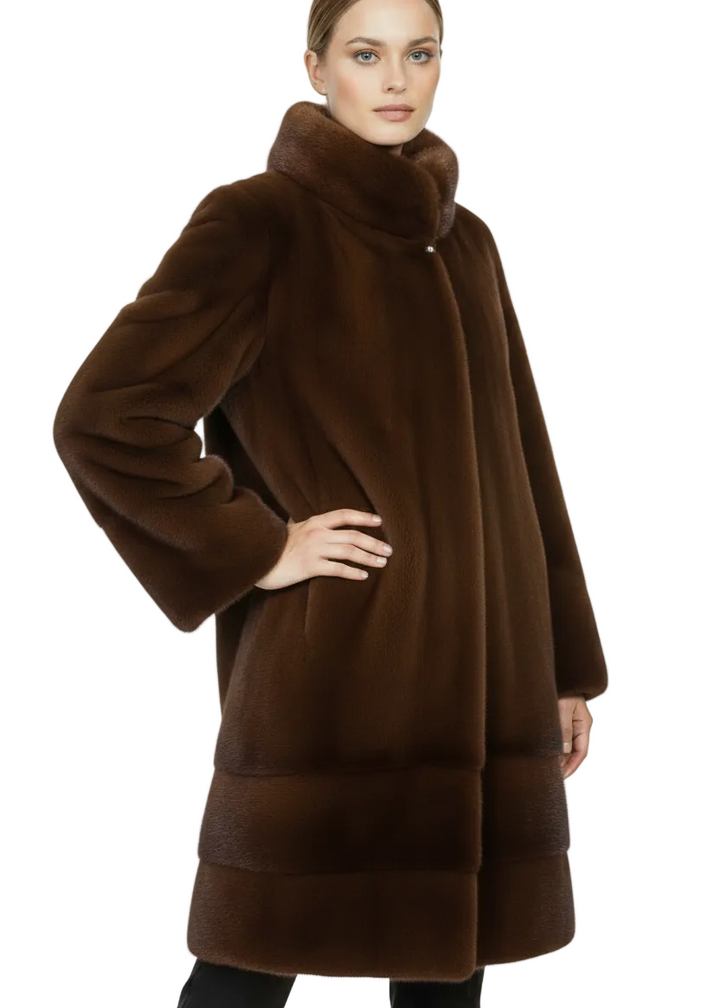 LUXE VELVET FAUX FUR COAT BY FRIA