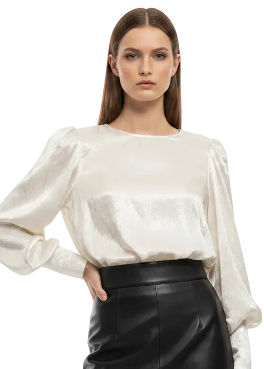 LUMIÈRE SATIN BLOUSE  BY FRIA