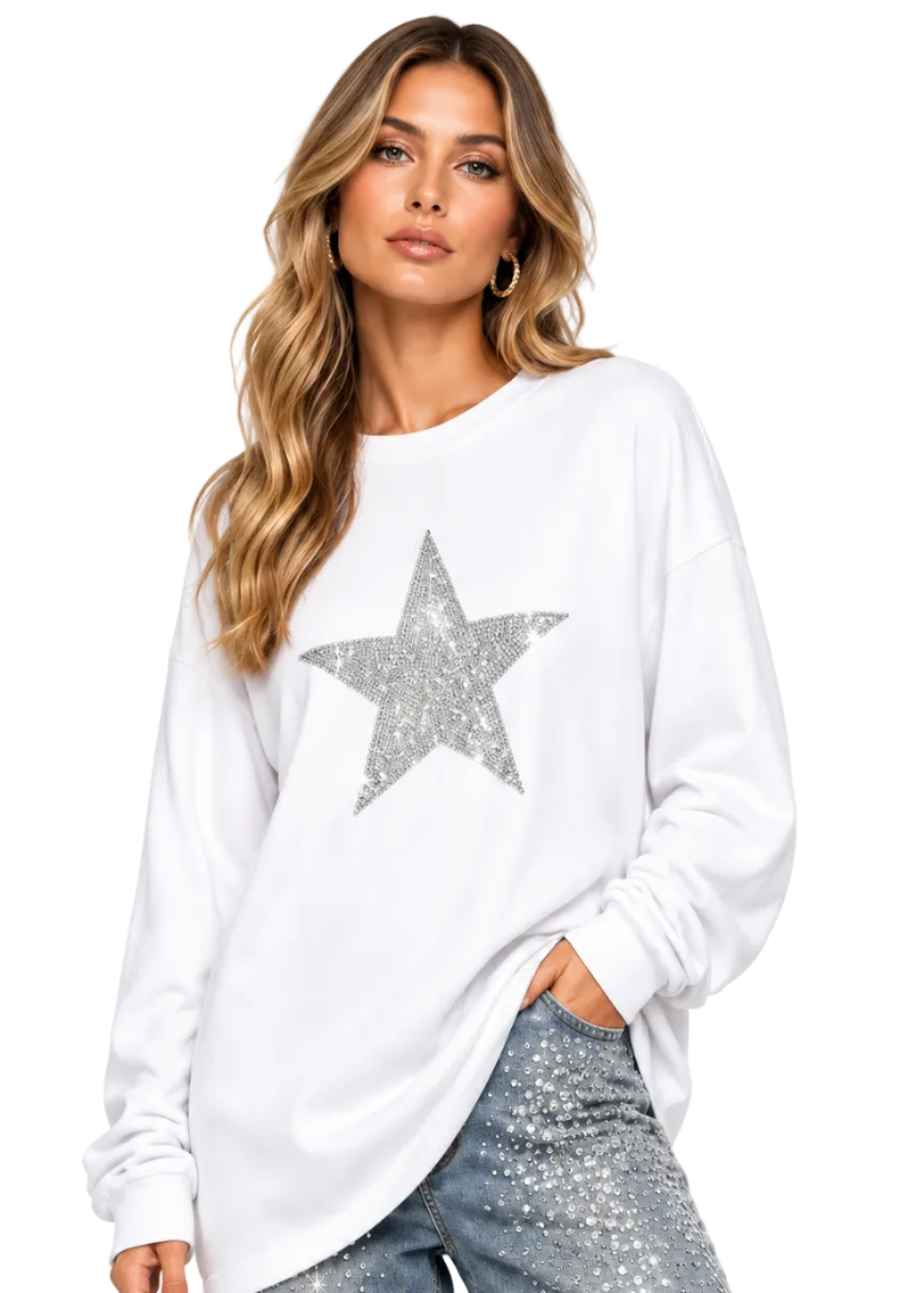 Novara Crystal Star Relaxed Top By Sambara