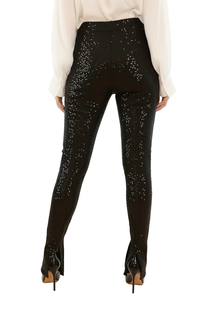 Black sequin smart legging | SHAY PANTS BY RUNWAY SECRETS