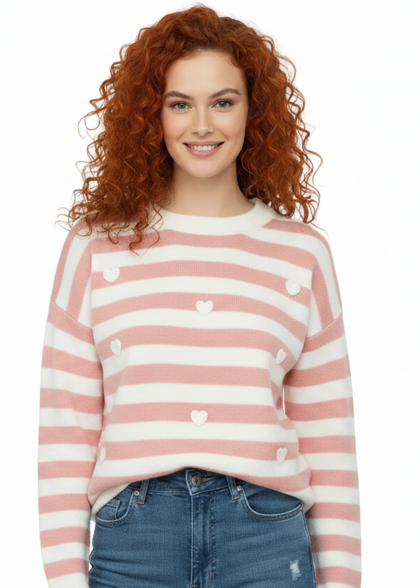 Heart Stripe Knit By Sambara