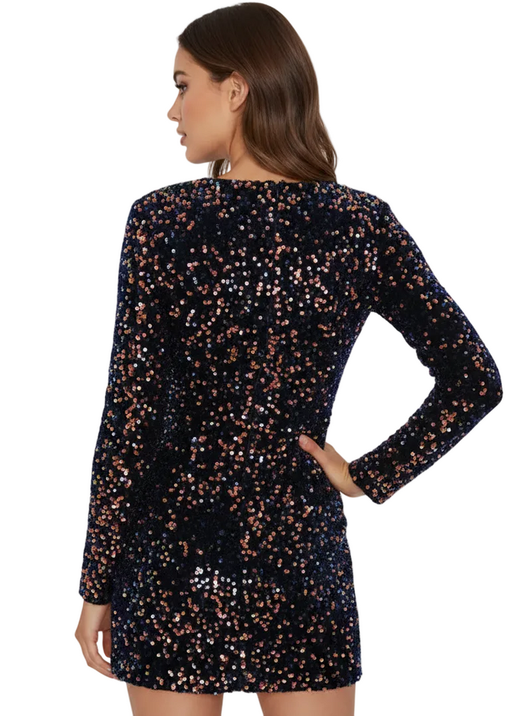 Midnight Confetti Sequin Dress by Sasha