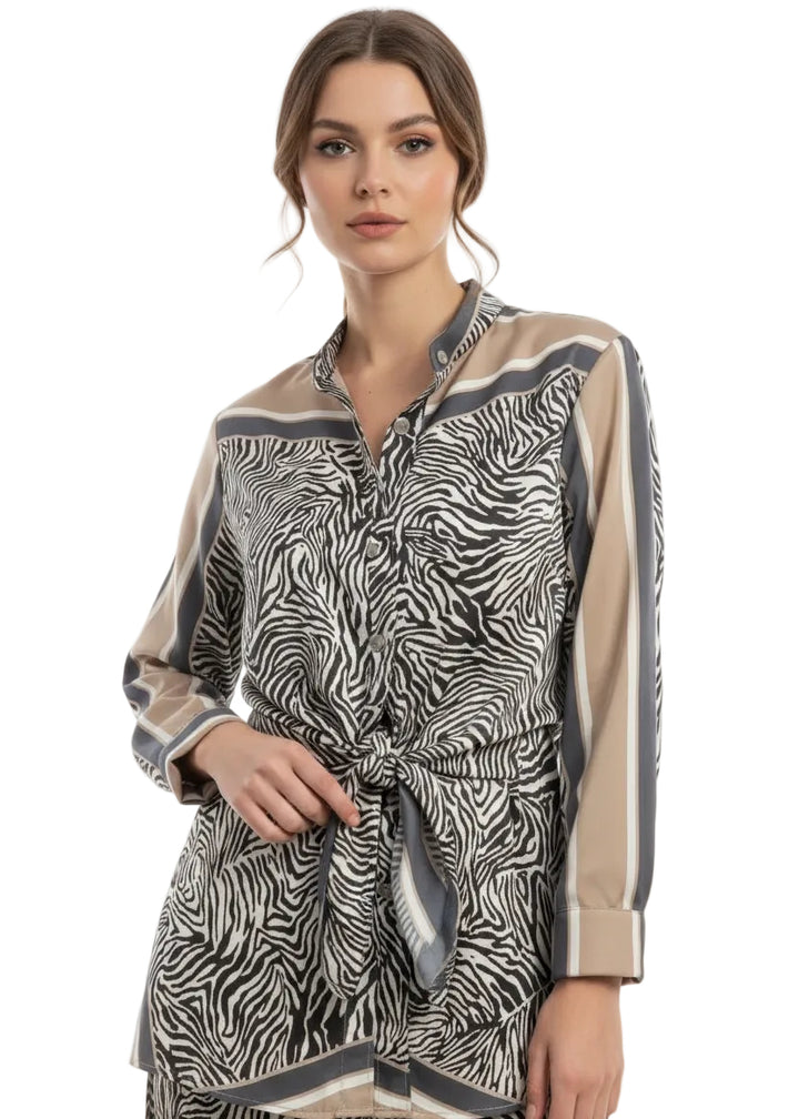 Adva Waist Tie Blouse by Runway Secrets