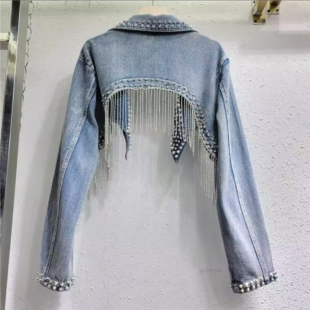 STARDUST  FRINGE DENIM JKT