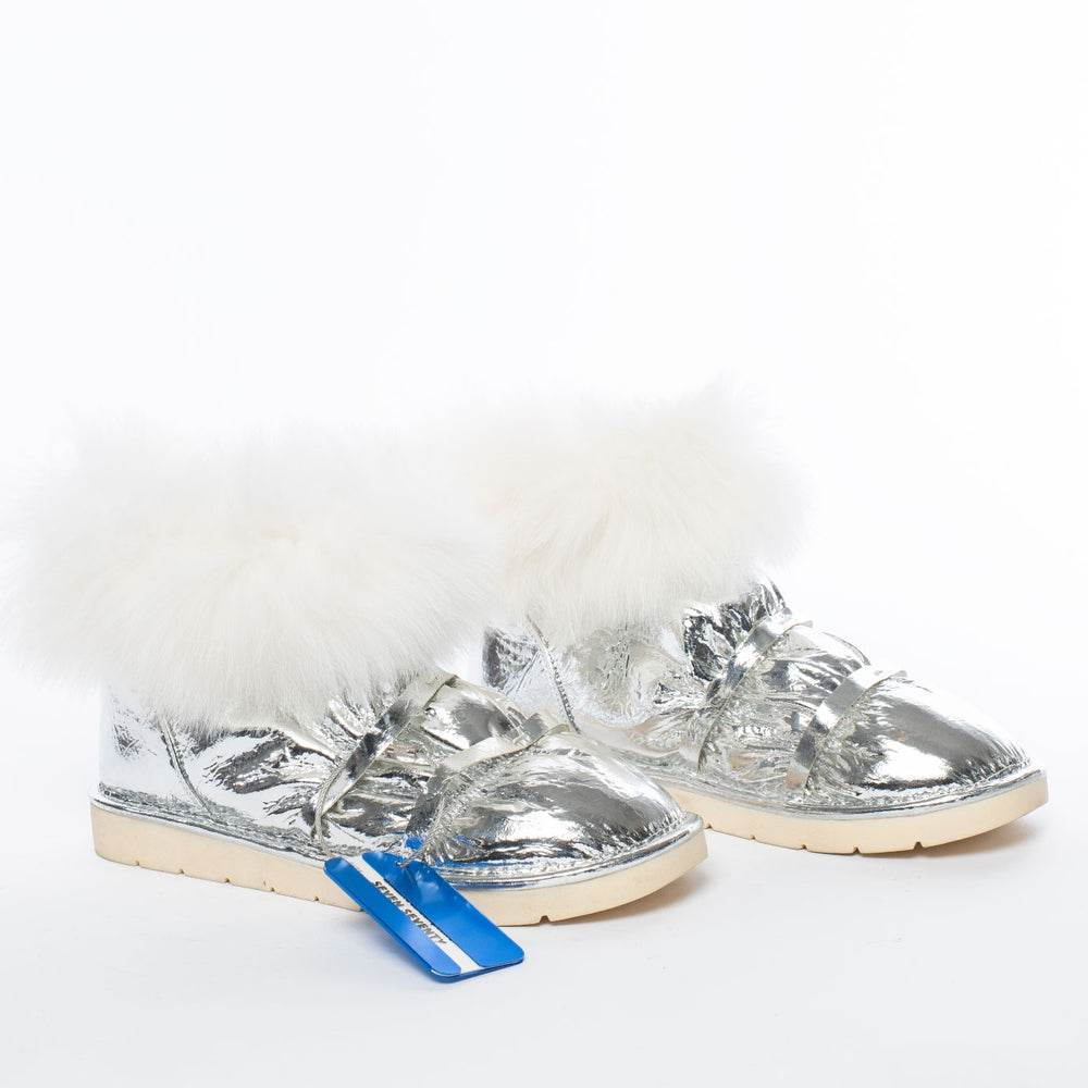 silver Eskimo style ankle boots | Runway Secrets