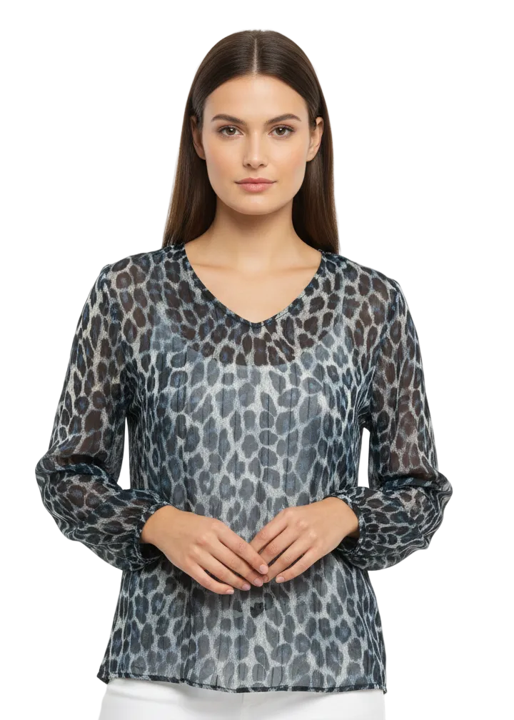 ANIMAL PRINT BLOUSE BY SAMBARA