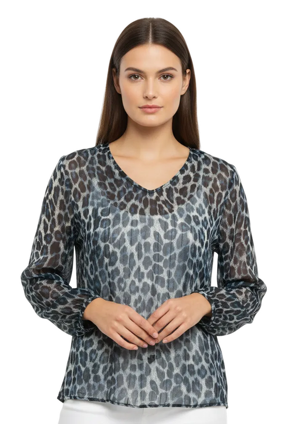 ANIMAL PRINT BLOUSE BY SAMBARA