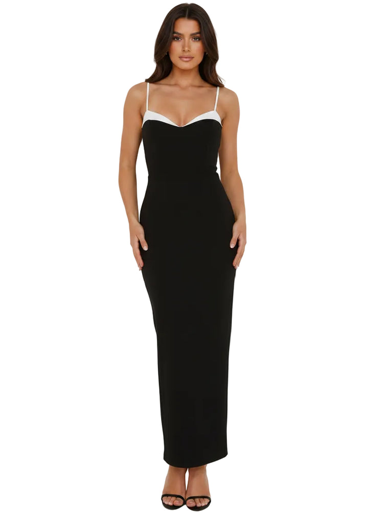 Monaco Contrast Maxi Dress by Sasha