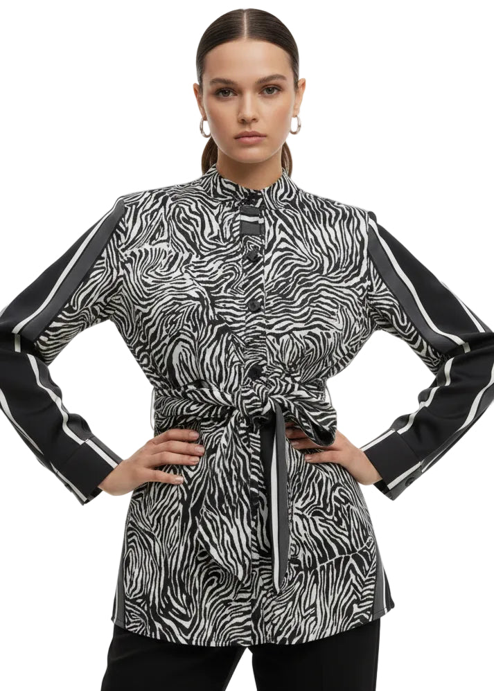 Adva Waist Tie Blouse by Runway Secrets