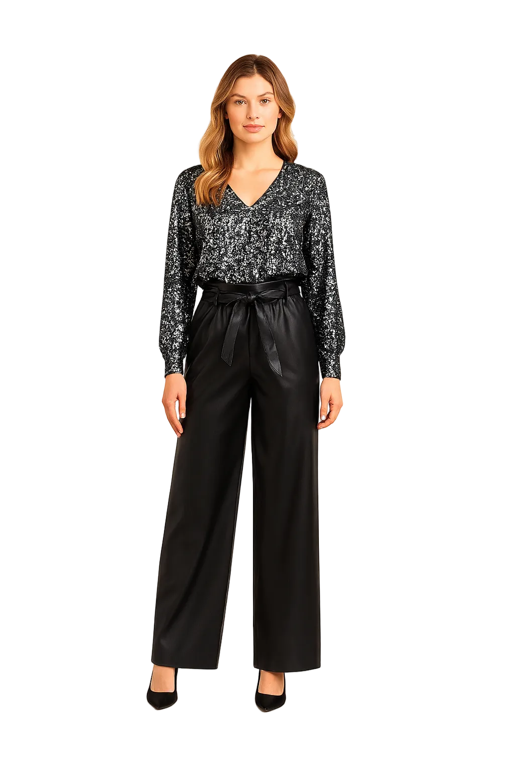 LEATHER LOOK CULOTTES