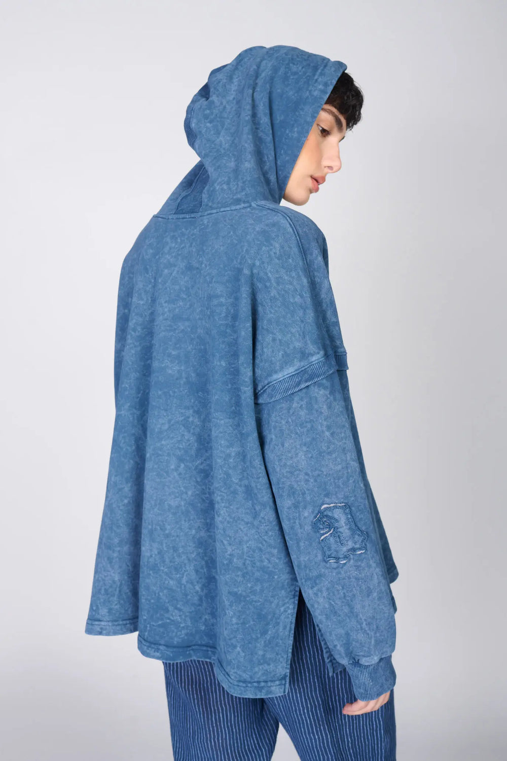 Washed blue hoodie | Runway Secrets