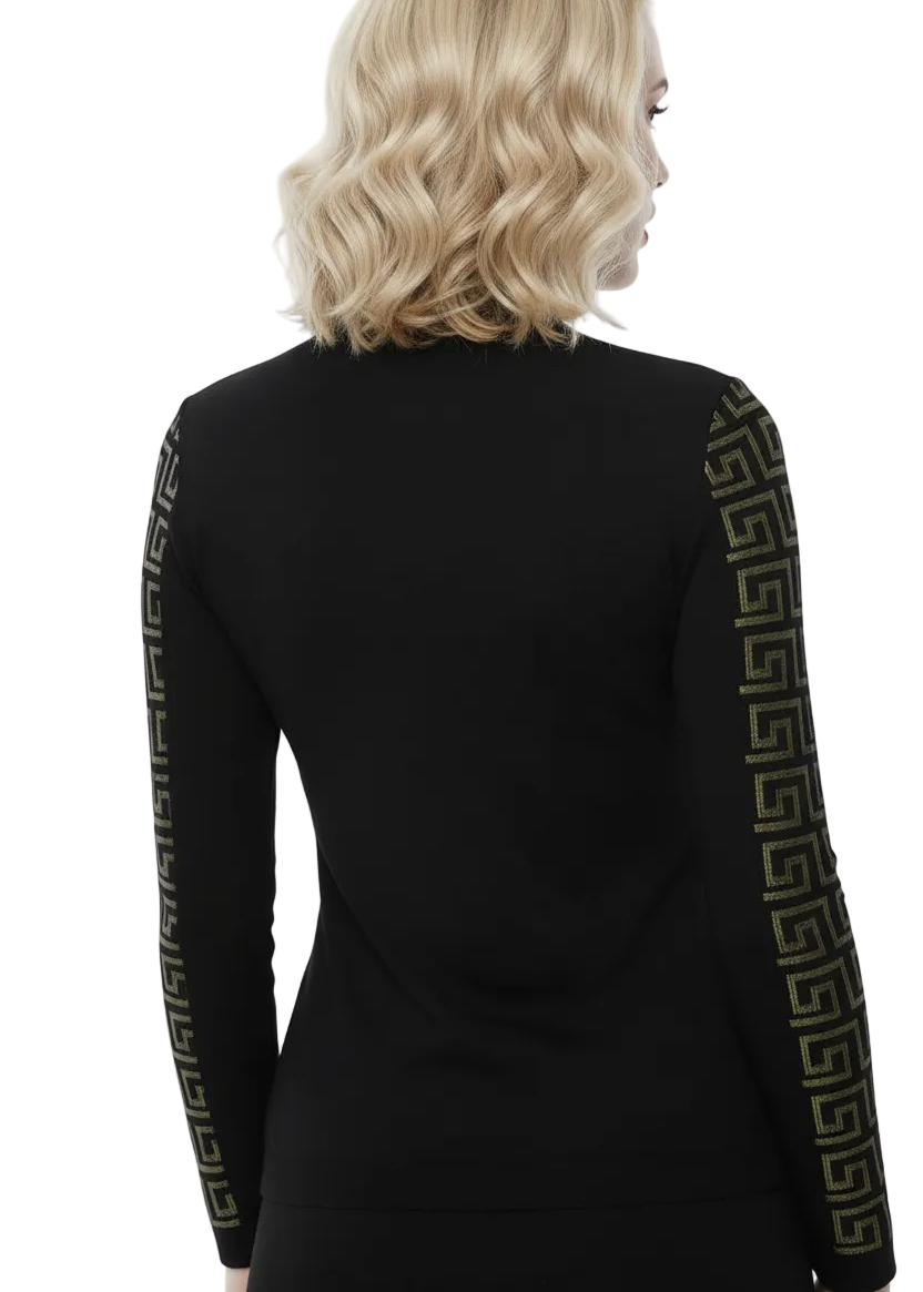 Luxe Maze High Neck Top by Runway Secrets
