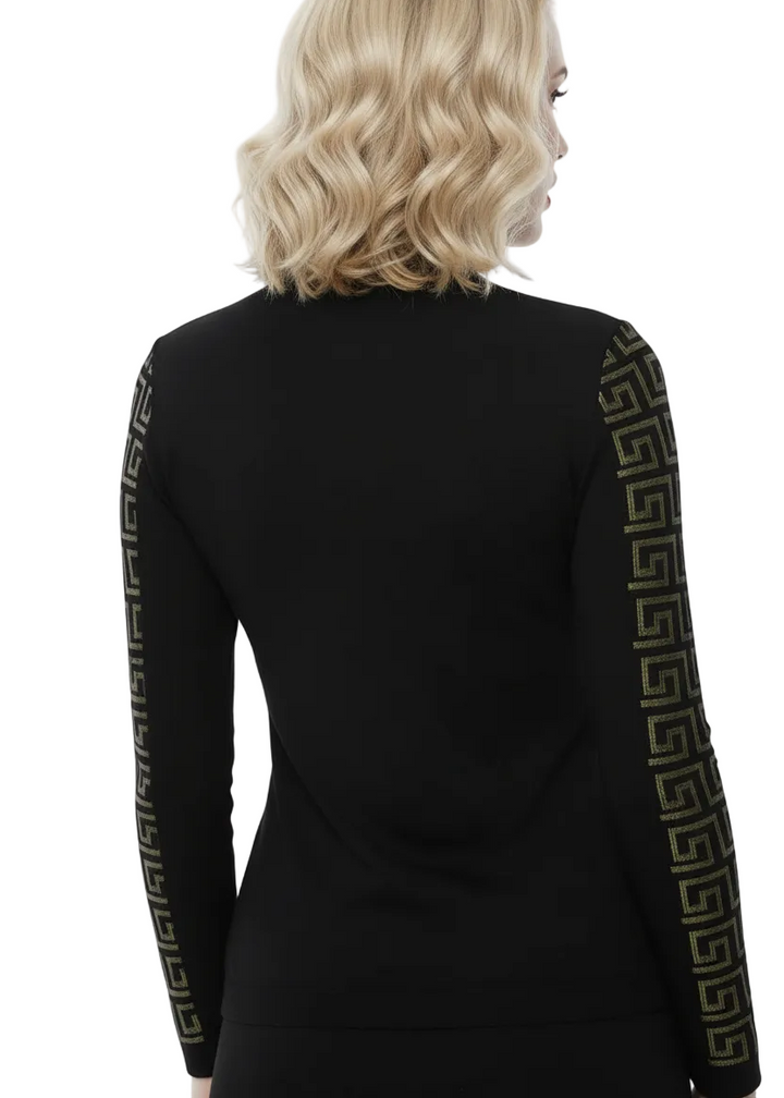 Luxe Maze High Neck Top by Runway Secrets