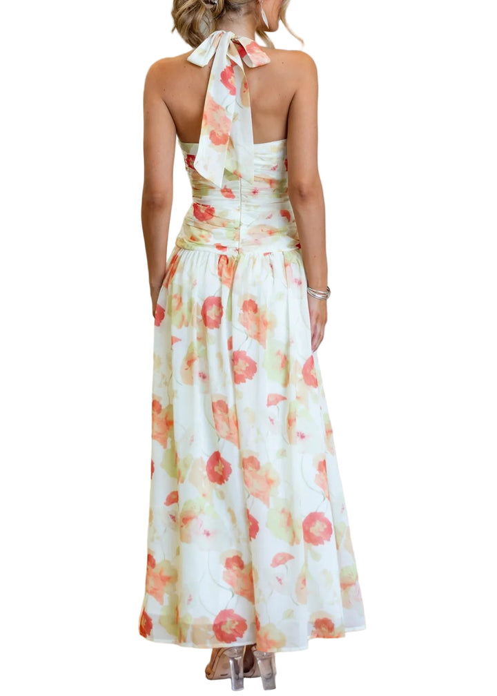 Amélie Floral Halter Maxi by Sasha