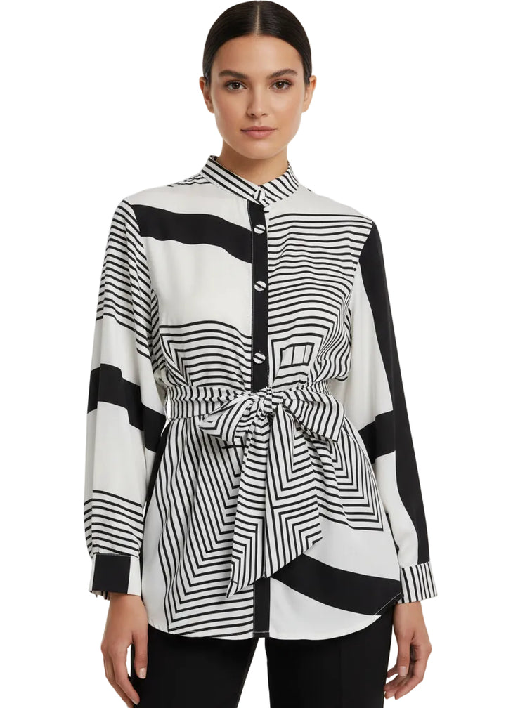 Adva Waist Tie Blouse by Runway Secrets