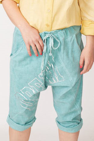 DREAM - KNEE LENGHT LINEN PANTS WITH POCKETS