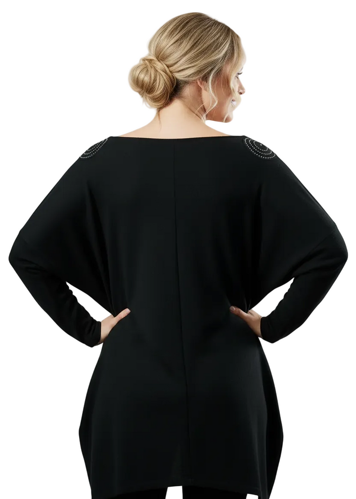 Black sparkle circle knit | OVERSIZED SPARKLE CIRCLE KNIT BY SAMBARA