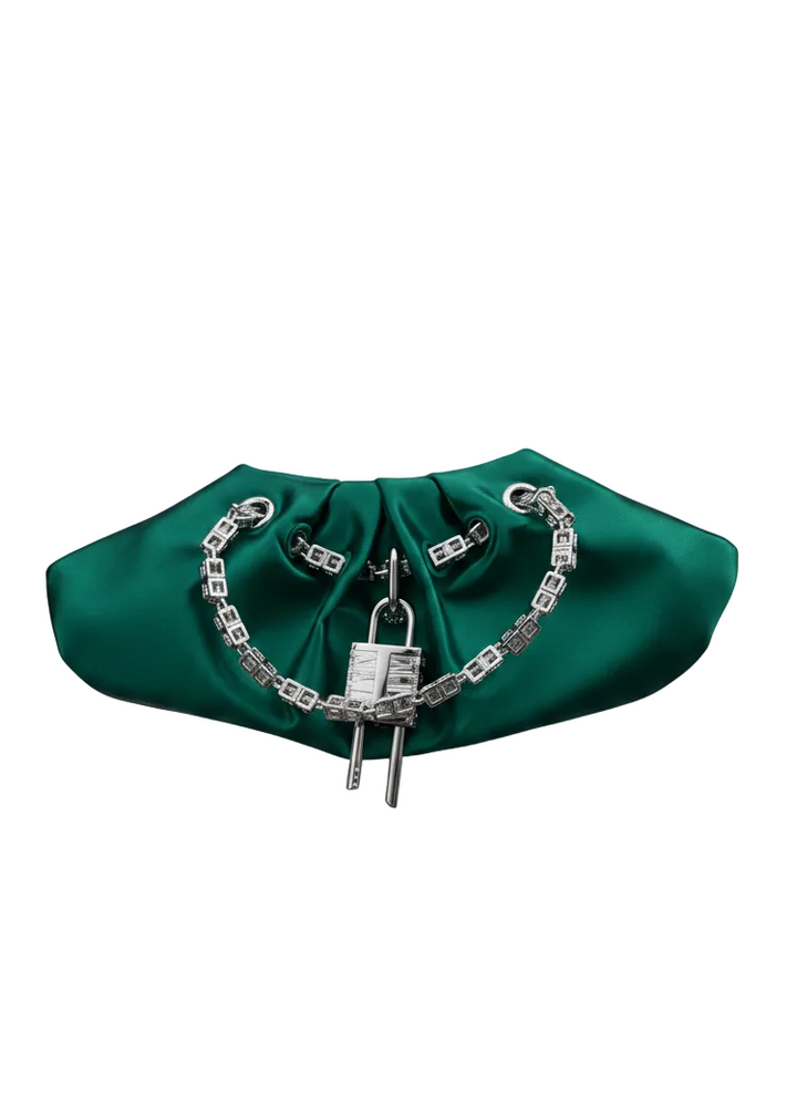 Satin clutch evening bag | SHELL BAG BY RUNWAY SECRETS