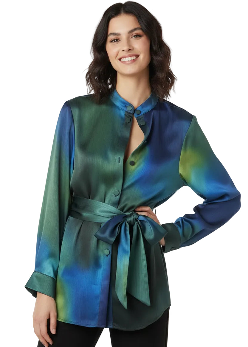 Adva Waist Tie Blouse by Runway Secrets