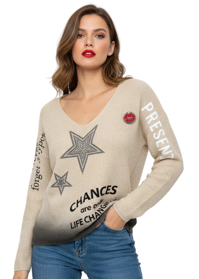 SMALL STAR OVERSIZED KNIT BY ANGELA