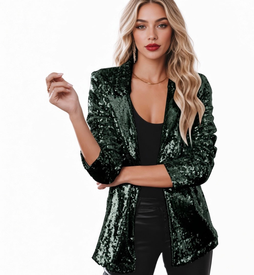 Luxe Glow Sequin Blazer By Runway Secrets