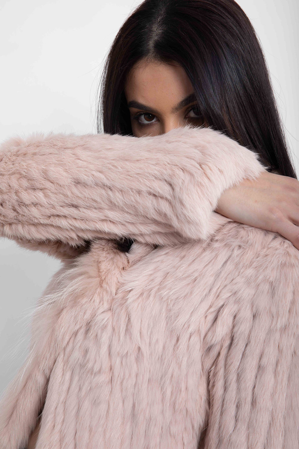 pink Rabbit fur jacket | Runway Secrets