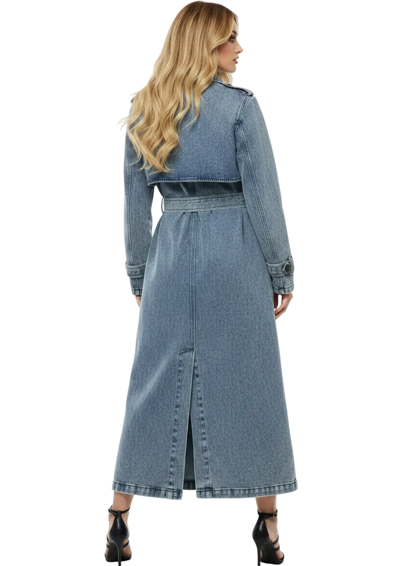 Denim Trench Coat by Seven Seventy
