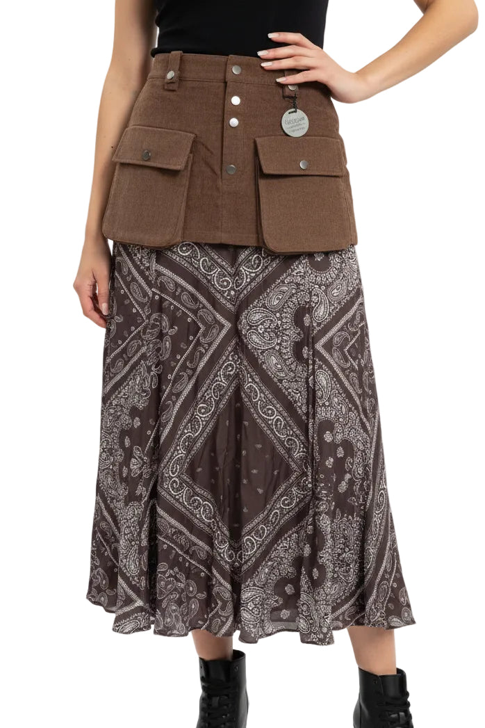Savannah Utility Layered Skirt by Seven Seventy