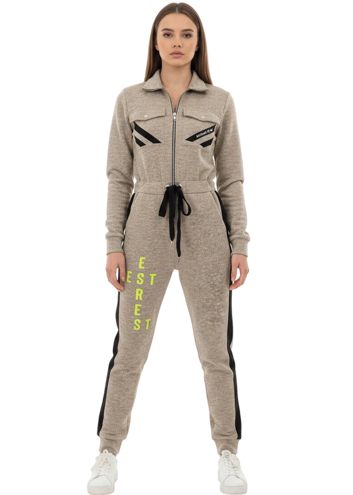 Urban Edge Zip Knit Jumpsuit by Seven Seventy