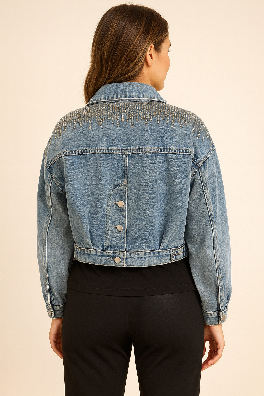 SEQUIN POCKET JEANS JACKET