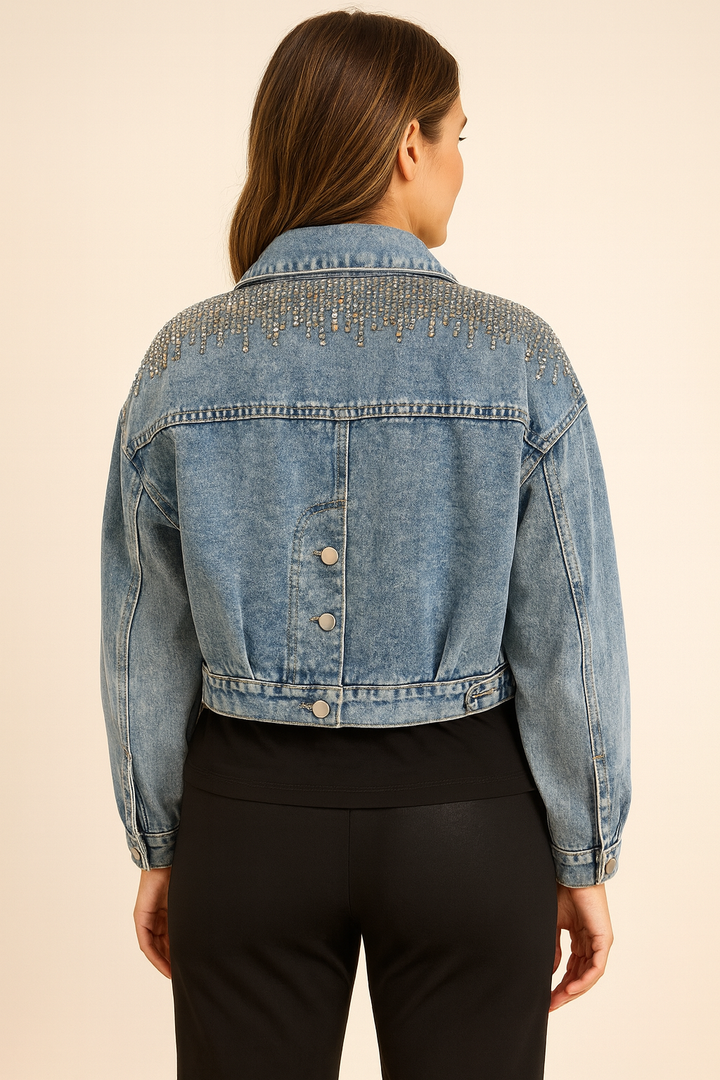 SEQUIN POCKET JEANS JACKET