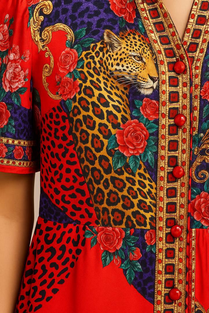 RED CHEETAH DRESS