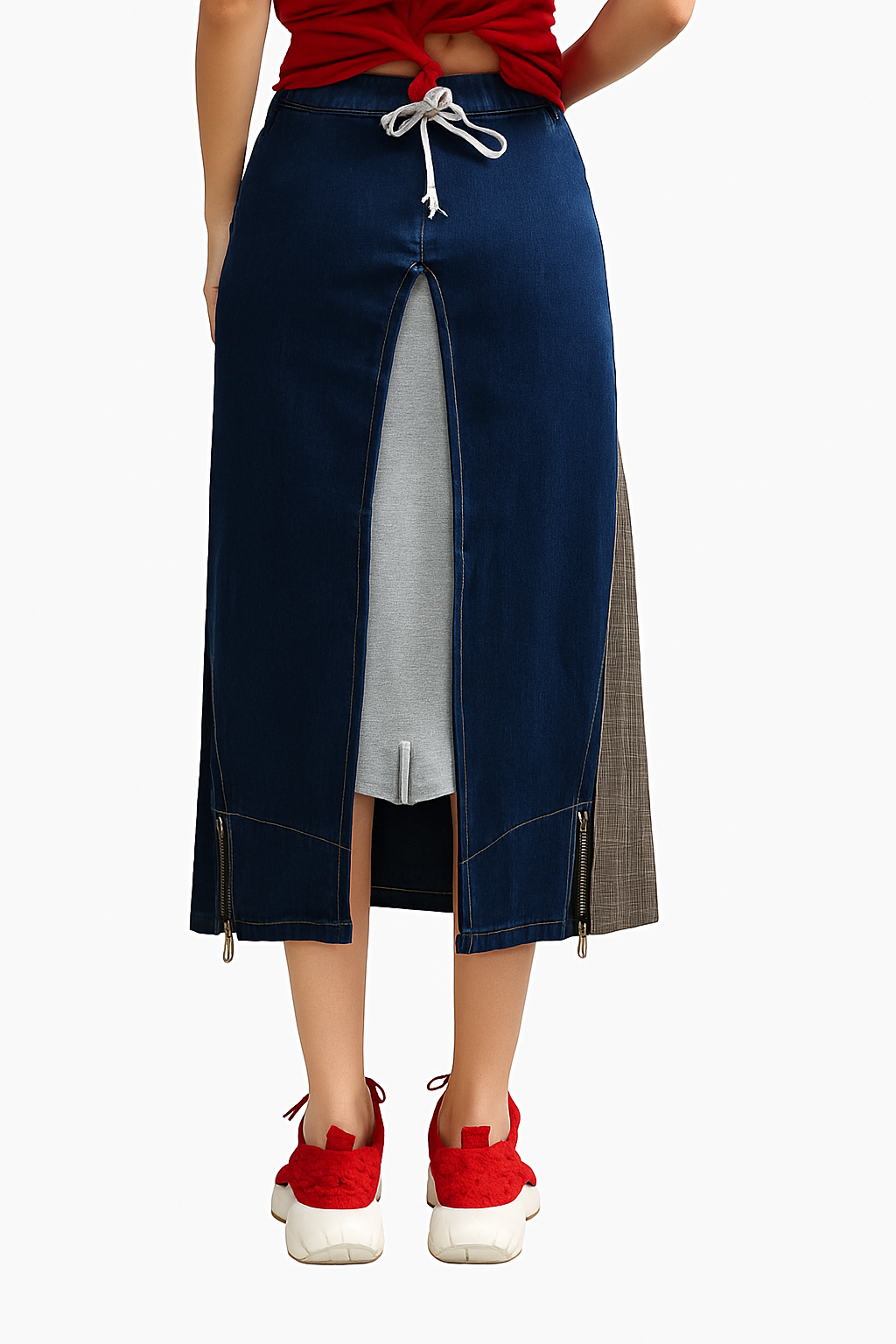STONE WASHED DENIM SKIRT